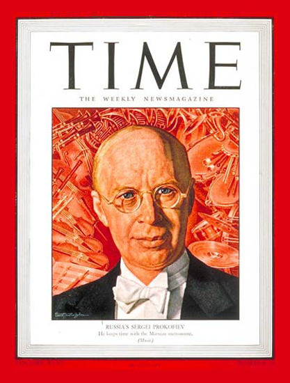 1945-11 Sergei Prokofiev Copyright Time Magazine | Time Magazine Covers 1923-1970