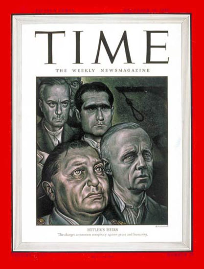 1945-12 Nurnberg Trials Copyright Time Magazine | Time Magazine Covers 1923-1970