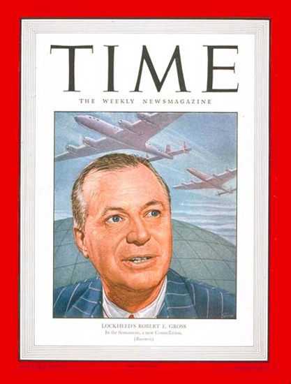 1946-01 Robert E Gross Copyright Time Magazine | Time Magazine Covers 1923-1970