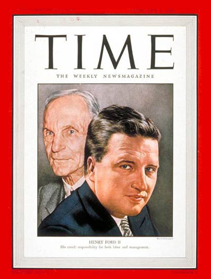 1946-02 Henry Ford II Copyright Time Magazine | Time Magazine Covers 1923-1970