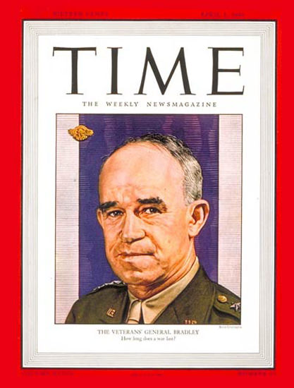 1946-04 General Omar Bradley Copyright Time Magazine | Time Magazine Covers 1923-1970