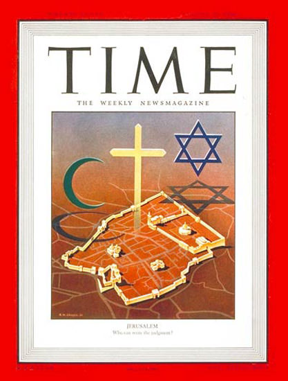 1946-08 Jerusalem Israel Copyright Time Magazine | Time Magazine Covers 1923-1970