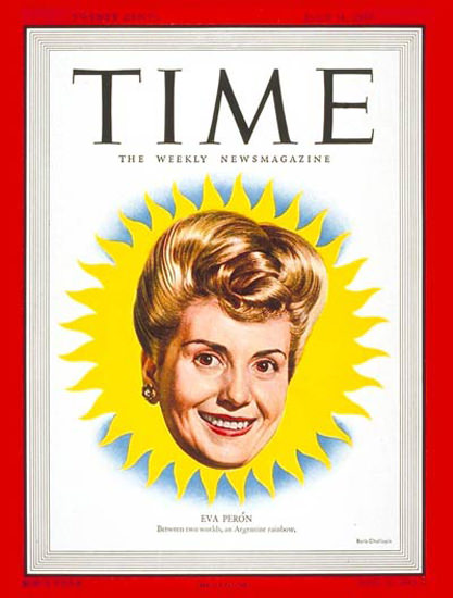 1947-07 Eva Peron Copyright Time Magazine | Time Magazine Covers 1923-1970