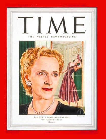 1947-09 Sophie Gimbel Copyright Time Magazine | Time Magazine Covers 1923-1970