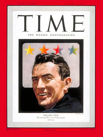 1948-01 Gregory Peck Copyright Time Magazine | Time Magazine Covers 1923-1970