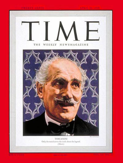 1948-04 Arturo Toscanini Copyright Time Magazine | Time Magazine Covers 1923-1970