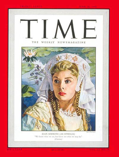 1948-06 Jean Simmons Copyright Time Magazine | Time Magazine Covers 1923-1970