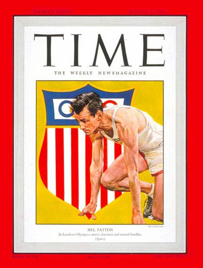 1948-08 Mel Patton Copyright Time Magazine | Time Magazine Covers 1923-1970