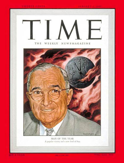 1949-01 Harry S Truman Copyright Time Magazine | Time Magazine Covers 1923-1970