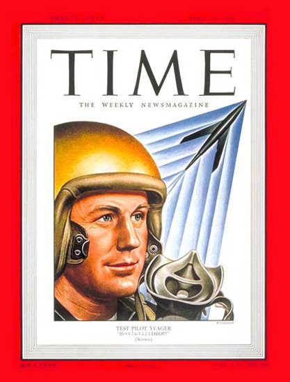 1949-04 Chuck Yeager Copyright Time Magazine | Time Magazine Covers 1923-1970