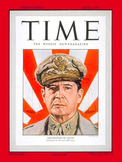 1949-05 General Douglas MacArthur Copyright Time Magazine | Time Magazine Covers 1923-1970