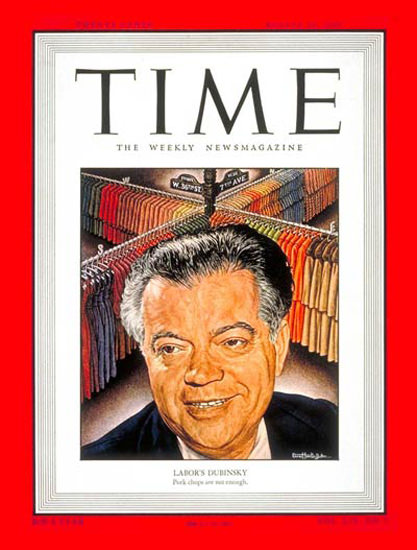 1949-08 David Dubinsky Copyright Time Magazine | Time Magazine Covers 1923-1970