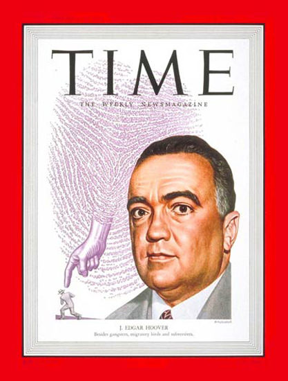 1949-08 J Edgar Hoover Copyright Time Magazine | Time Magazine Covers 1923-1970