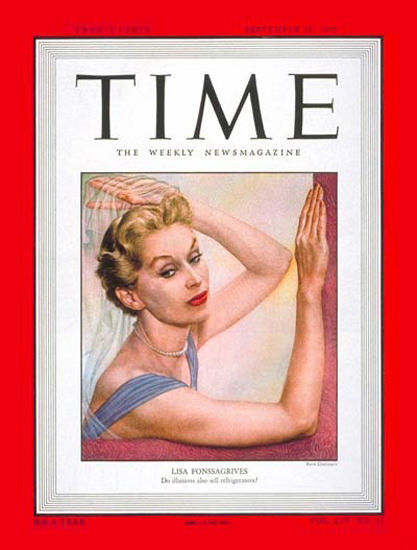 1949-09 Lisa Fonssagrives Copyright Time Magazine | Time Magazine Covers 1923-1970