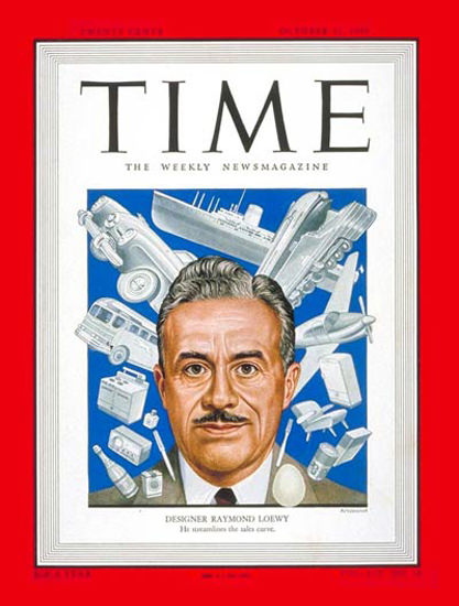 1949-10 Raymond Loewy Copyright Time Magazine | Time Magazine Covers 1923-1970