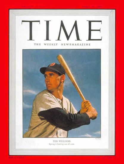 1950-04 Ted Williams Baseball Copyright Time Magazine | Time Magazine Covers 1923-1970