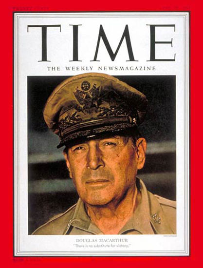 1951-04 General MacArthur Copyright Time Magazine | Time Magazine Covers 1923-1970