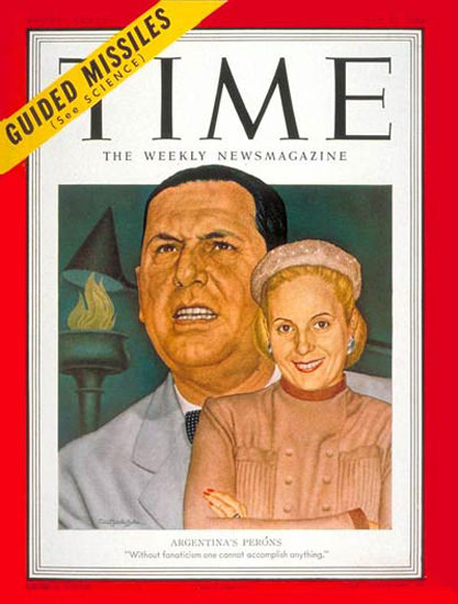 1951-05 Juan And Eva Peron Copyright Time Magazine | Time Magazine Covers 1923-1970