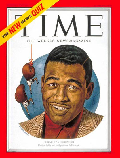 1951-06 Sugar Ray Robinson Copyright Time Magazine | Time Magazine Covers 1923-1970