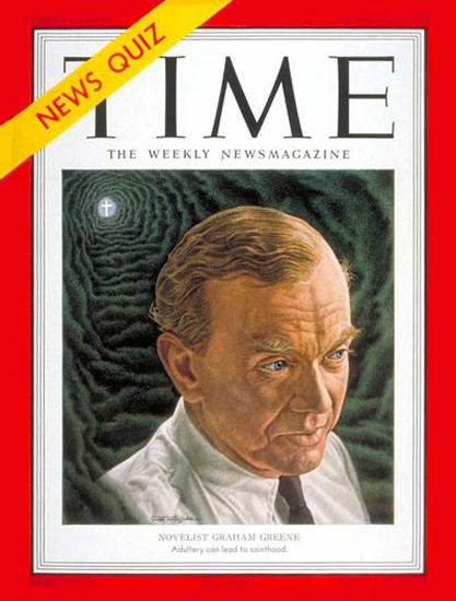 1951-10 Graham Greene Copyright Time Magazine | Time Magazine Covers 1923-1970