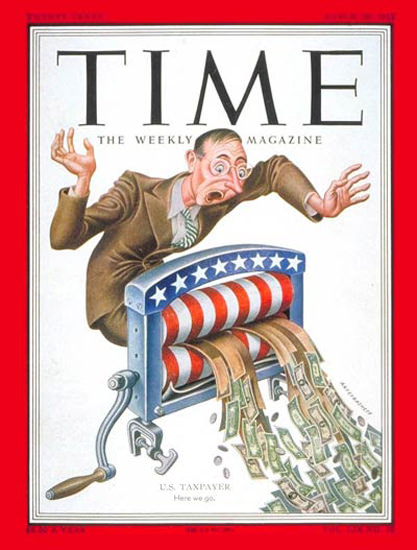 1952-03 US Taxpayer Copyright Time Magazine | Time Magazine Covers 1923-1970