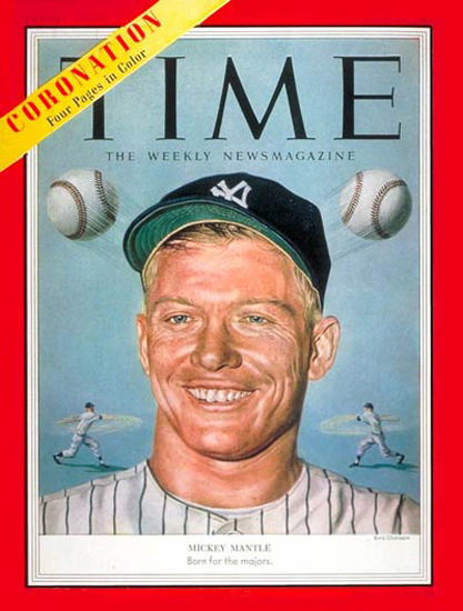 1953-06 Mickey Mantle Baseball Copyright Time Magazine | Time Magazine Covers 1923-1970