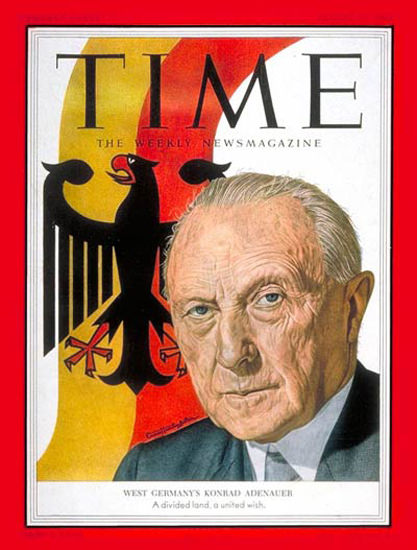 1953-08 Konrad Adenauer Germany Copyright Time Magazine | Time Magazine Covers 1923-1970