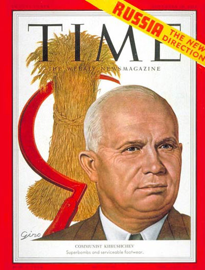 1953-11 Nikita Khrushchev USSR Copyright Time Magazine | Time Magazine Covers 1923-1970