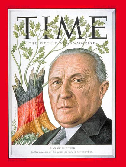 1954-01 Konrad Adenauer Germany Copyright Time Magazine | Time Magazine Covers 1923-1970