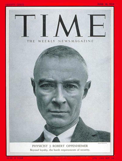 1954-06 J Robert Oppenheimer Copyright Time Magazine | Time Magazine Covers 1923-1970