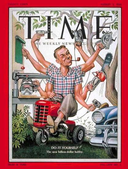 1954-08 Do-it-Yourself Copyright Time Magazine | Time Magazine Covers 1923-1970