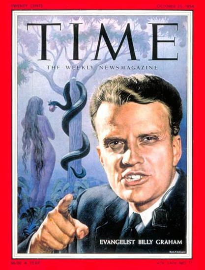 1954-10 Billy Graham Copyright Time Magazine | Time Magazine Covers 1923-1970