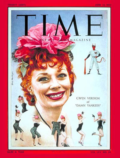 1955-06 Gwen Verdon Copyright Time Magazine | Time Magazine Covers 1923-1970