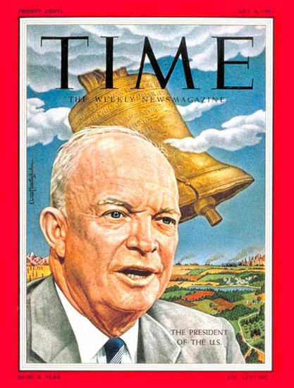 1955-07 Dwight D Eisenhower Copyright Time Magazine | Time Magazine Covers 1923-1970