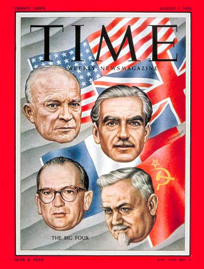 1955-08 Big Four at Geneva Copyright Time Magazine | Time Magazine Covers 1923-1970