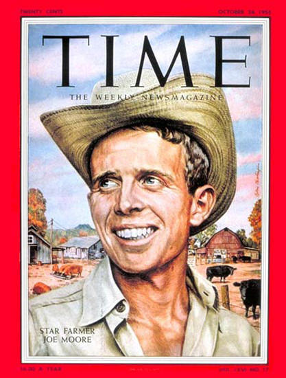 1955-10 Joe Moore Copyright Time Magazine | Time Magazine Covers 1923-1970