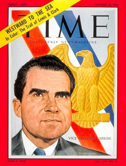 1955-10 Richard Nixon Copyright Time Magazine | Time Magazine Covers 1923-1970