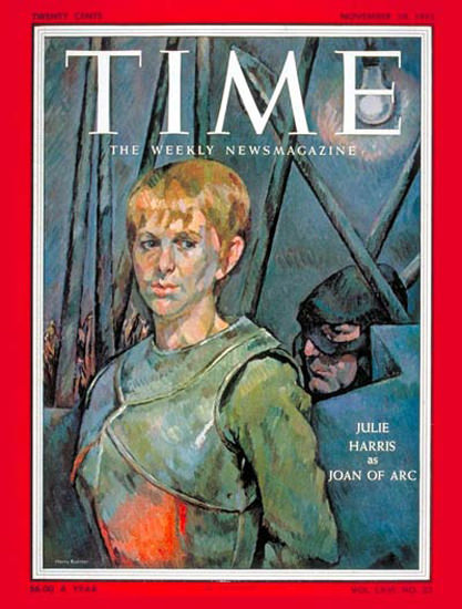 1955-11 Julie Harris Joan of Arc Copyright Time Magazine | Time Magazine Covers 1923-1970