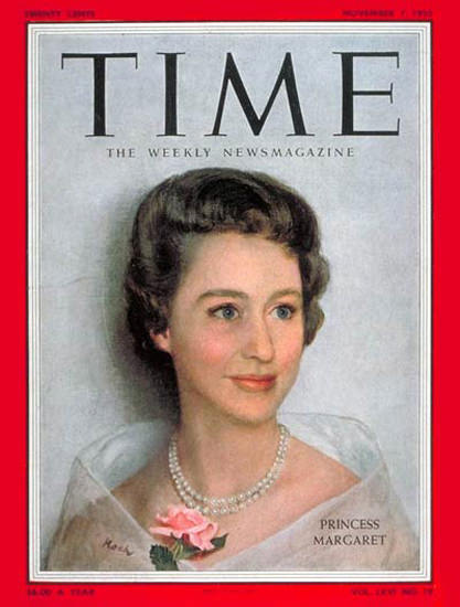 1955-11 Princess Margaret Copyright Time Magazine | Time Magazine Covers 1923-1970