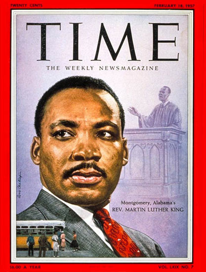 1957-02 Martin Luther King Copyright Time Magazine | Time Magazine Covers 1923-1970