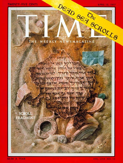 1957-04 The Dead Sea Scrolls Copyright Time Magazine | Time Magazine Covers 1923-1970