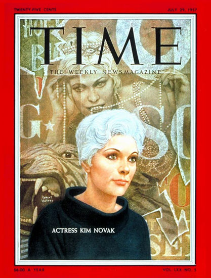 1957-07 Kim Novak Copyright Time Magazine | Time Magazine Covers 1923-1970