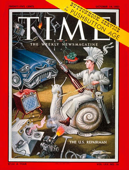 1957-10 The US Repairman Copyright Time Magazine | Time Magazine Covers 1923-1970