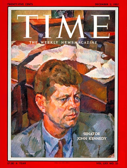 1957-12 Senator John F Kennedy Copyright Time Magazine | Time Magazine Covers 1923-1970