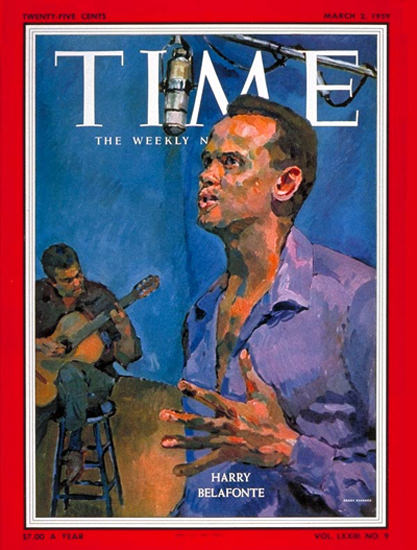 1959-03 Harry Belafonte Copyright Time Magazine | Time Magazine Covers 1923-1970