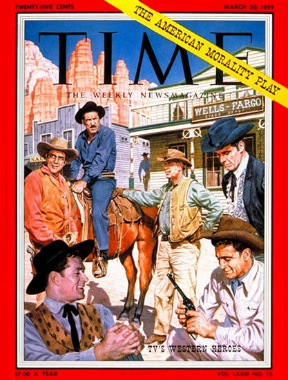 1959-03 TVs Western Heroes Copyright Time Magazine | Time Magazine Covers 1923-1970