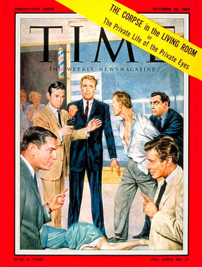 1959-10 TVs Private Eyes Copyright Time Magazine | Time Magazine Covers 1923-1970