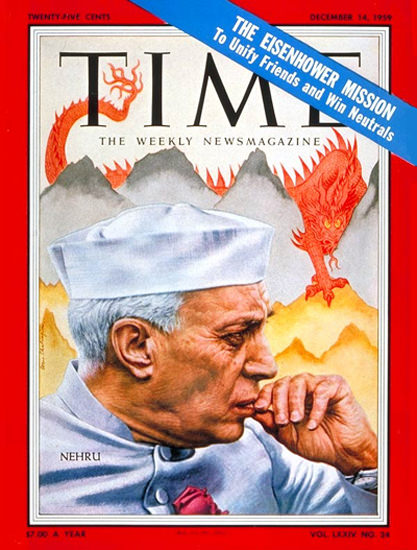 1959-12 Jawaharlal Nehru Copyright Time Magazine | Time Magazine Covers 1923-1970