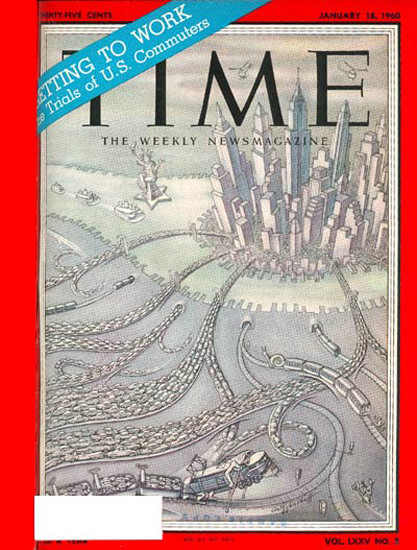 1960-01 US Commuters Copyright Time Magazine | Time Magazine Covers 1923-1970