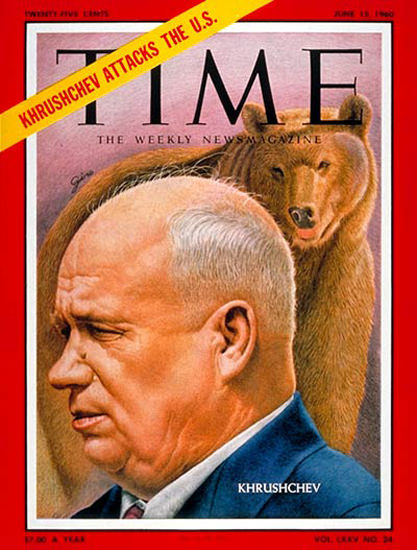 1960-06 Nikita Khrushchev USSR Copyright Time Magazine | Time Magazine Covers 1923-1970